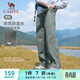 駱駝（CAMEL）加絨工裝男褲防風(fēng)防水傘兵軟殼休閑褲 C15CAYL6014 槍灰色 XXXL