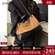 viney牛皮托特包包女包品牌單肩包腋下包生日禮物送女友老婆 【棕色】高檔實(shí)用水桶包 大容量時(shí)尚通勤百搭休閑手提包