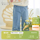 戴維貝拉春裝女童牛仔直筒褲兒童洋氣闊腿褲小童寶寶褲子
