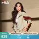 FILA 楊冪同款斐樂(lè )官方女針織長(cháng)袖外套秋新款時(shí)尚休閑拼色寬松上衣 潮汐泡沫灰-GY S 160/80A/S