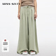 MISS SIXTY2025春季新款牛仔褲女寬松飄逸垂感含天絲闊腿長(cháng)褲 淺軍綠 XS (23-24碼)