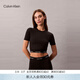 Calvin Klein運動(dòng)【吸濕速干】夏季女士ck跑步瑜伽健身透濕緊身短款短袖T恤 UB1-太空黑 XS