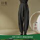 日著(zhù)原創(chuàng  )設計女裝休閑風(fēng)運動(dòng)衛褲2024春春季新款純棉針織直筒小腳褲 靜夜灰 L