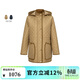 Scofield女裝休閑光澤感菱格絎縫棉服可拆卸連帽2025冬季新品 米色 M 165