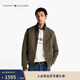 Tommy Hilfiger【哈靈頓】秋冬男裝商務(wù)休閑通勤立領(lǐng)輕棉服行政夾克外套 軍綠色RBN M （推薦：135-150斤）