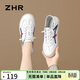 ZHR則則女鞋春秋2026新款小白鞋女一腳蹬學(xué)生德訓運動(dòng)鞋子女 A67N白藍38