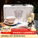巢里咖啡杯套裝鎏金云紋骨瓷輕奢禮盒新婚對杯早餐下午茶杯碟家居館用