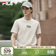 FILA  斐樂(lè )官方男短袖T恤2025夏簡(jiǎn)約休閑字母圖案針織網(wǎng)球上衣