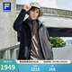 FILA 斐樂(lè )官方男士三合一沖鋒衣兩件套冬新款健身運動(dòng)保暖連帽外套 深黑-BK 2XL 185/104A/XXL