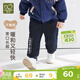拉比不倒絨束口長(cháng)褲兒童褲子春秋休閑褲冬款加絨保暖運動(dòng)防風(fēng)新款 牛仔 110