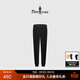 比音勒芬【活力棉】春秋季男士?jì)羯L(cháng)褲字母刺繡戶(hù)外通勤束腳長(cháng)褲休閑褲 07黑 2XL