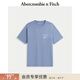 Abercrombie & Fitch【趣味圖案】美式經(jīng)典時(shí)尚百搭短袖T恤上衣25夏季男裝123-5055 藍色 S (175/92A)