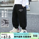 小象漢姆男童運動(dòng)褲加絨兒童長(cháng)褲 黑色 （復合240g奧粒絨） 130 cm