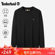 添柏嵐（Timberland）T恤男秋冬柔軟舒適休閑透氣耐磨圓領(lǐng)長(cháng)袖上衣A5XVK 黑灰 L