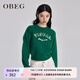 OBEG歐碧倩羊毛時(shí)尚新復古回潮撞色簡(jiǎn)約百搭毛衫針織衫10444049 綠色 XS /155/34