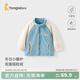 童泰（TONGTAI）寶寶外套春秋季嬰兒衣服兒童休閑外出搖粒絨上衣兒童立領(lǐng)開(kāi)衫 藍色 100
