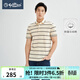 金利來(lái)【100%長(cháng)絨棉】春夏季節短袖polo衫男士條紋時(shí)尚修身珠地純棉T恤 33黃色 2XL 185/100A 推薦165-180斤