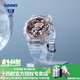 卡西歐（CASIO）女表GSHOCK獨角獸可愛(ài)粉色玫瑰金送女友時(shí)尚防水學(xué)生運動(dòng)電子手表 GMA-S120SR-7A透明玫瑰金