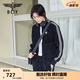 BOY LONDON春季情侶款三鷹標滿(mǎn)印休閑潮牌棒球服外套N12015 黑色 M