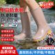 似晨繽紛 中筒雨鞋女耐油耐酸堿水鞋農場(chǎng)勞保雨靴工作水靴套鞋 卡其色 38碼