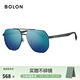 BOLON暴龍眼鏡經(jīng)典飛行員墨鏡男款太陽(yáng)鏡偏光鏡駕駛鏡防曬遮陽(yáng)BL8068 【碳纖維鏡腿-偏光】BL7199D17啞黑框+藍綠水銀鍍膜片