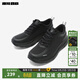 利郎男鞋休閑鞋飛織鞋春夏透氣舒適EVA/RB防滑耐磨底男士鞋子運動(dòng)鞋 黑（W6XXL31103） 40