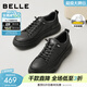 百麗男鞋時(shí)尚小黑白板鞋男士冬商場(chǎng)款套腳休閑鞋D3MA6DM5 黑色 42 (260mm)