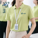 北羅索羅娜POLO衫定制工作服短袖印logo企業(yè)團體廣告文化衫冰絲T恤夏 A款【涼感索羅娜/純色領(lǐng)】檸檬綠 L