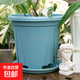 龜背竹花盆專(zhuān)用大號熱植家用塑料樹(shù)脂蘭花控根透氣客廳青山盆透明 【湖水藍2套】 【口徑32cm】送托盤(pán)
