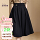 迪菲麗格赫本風(fēng)黑色半身裙2022新款春季通勤氣質(zhì)中長(cháng)款高腰A字裙 圖片色 L