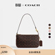 蔻馳（COACH）新款女士經(jīng)典標志PLAZA手袋單肩包老花拉鏈女包 B4/楓棕色 楓棕色