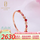 歐采妮紅寶石戒指18k金鑲無(wú)燒鴿血紅寶石戒指蝴蝶結珠寶七夕情人節禮物 9# 定制7-15個(gè)工作日