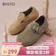 百思圖24秋商場(chǎng)同款通勤勃肯鞋平跟女單鞋BG196CM4 杏色 39