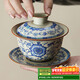 不拙單麗華老師三才蓋碗茶碗單個(gè)防燙單人茶具一人飲青花瓷汝窯蓋碗