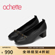 achette雅氏4RJ1 時(shí)尚方頭樂(lè )福鞋簡(jiǎn)約飾扣淺口單鞋女 14-黑色 36