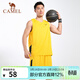 駱駝（CAMEL） 駱駝籃球服套裝男士夏季運動(dòng)背心短袖藍球比賽訓練服隊服球衣 Y1S2LH608，明亮黃/黑色 XXL