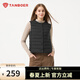 坦博爾羽絨服女士短款輕薄內膽百搭秋冬保暖疊穿馬甲TB5330116A 黑色 M (165)