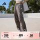 adidas速干防曬UPF50+寬松多口袋運動(dòng)褲傘兵褲阿迪達斯輕運動(dòng)   炭灰   M