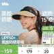 蕉下（beneunder）遮陽(yáng)帽子草帽防曬帽女防紫外線(xiàn)太陽(yáng)帽空頂帽黑膠BM562草藤棕