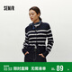 森馬（Semir）森柔|針織開(kāi)衫女冬季短款絞花肌理圓領(lǐng)毛衫打底上衣101724106001