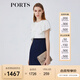 PORTS寶姿女裝春夏新品時(shí)尚Two-in-one疊片裝飾連衣裙LM8D198KWB008 丈青 M (6)
