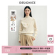 迪賽尼斯（DESIGNICE）2025年冬季新款通勤氣質(zhì)寬松羊毛套頭衫半高領(lǐng)毛針織衫女 米白 S