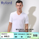 百富（BYFORD）男士打底內衣短袖T恤純色男棉透氣v領(lǐng)打底衫送男友禮物MW6110 白色 L