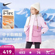 NIKE耐克童裝女童中長(cháng)款保暖棉服冬季新款大口袋兒童連帽外套