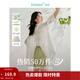 茵曼（INMAN）章若楠同款歐若風(fēng)天絲薄開(kāi)衫女裝襯衫2026夏季新品長(cháng)袖襯衣 美背開(kāi)叉款杏花白-18424145 S