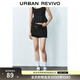 UR夏季新款女時(shí)尚設計感氣質(zhì)通勤裙褲造型短褲UYU650039 黑色 (偏短) M