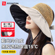FitonTon遮陽(yáng)帽子女空頂防曬帽黑膠防紫外線(xiàn)太陽(yáng)帽夏加寬帽檐戶(hù)外百搭草帽