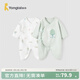 童泰嬰兒連體衣新生兒衣服四季0-6月初生寶寶哈衣爬服純棉內衣2件裝 綠白小樹(shù)（四季款） 59cm (建議1-3個(gè)月身高55-60cm)