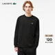 LACOSTE法國鱷魚(yú)男裝秋冬經(jīng)典百搭純色舒適純棉圓領(lǐng)長(cháng)袖T恤|TH7307 031/黑色 S 3