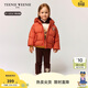 Teenie Weenie Kids 小熊童裝25年新款冬男女寶熊耳輕量蓬松羽絨服 橘色 120cm